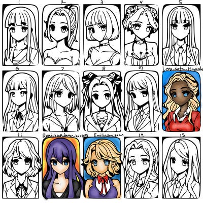 girls that look diffrent anime