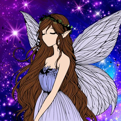 ethereal realistic fairy girl