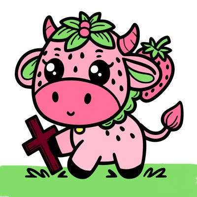 strawberry cow and cross