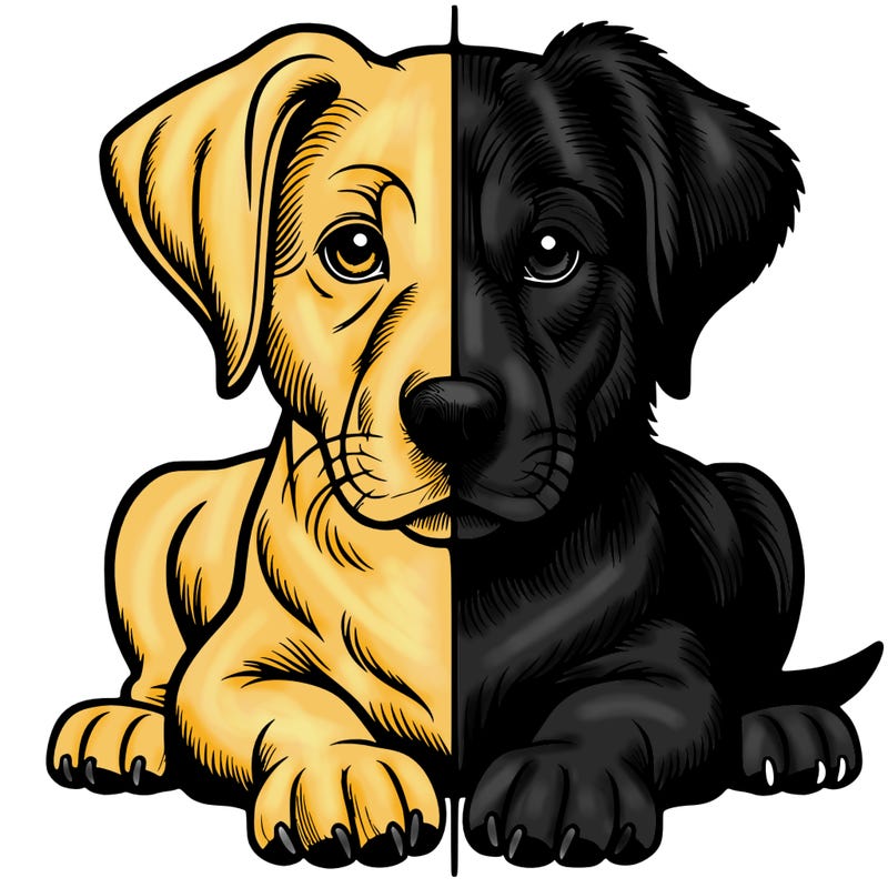 realistic dog split picture