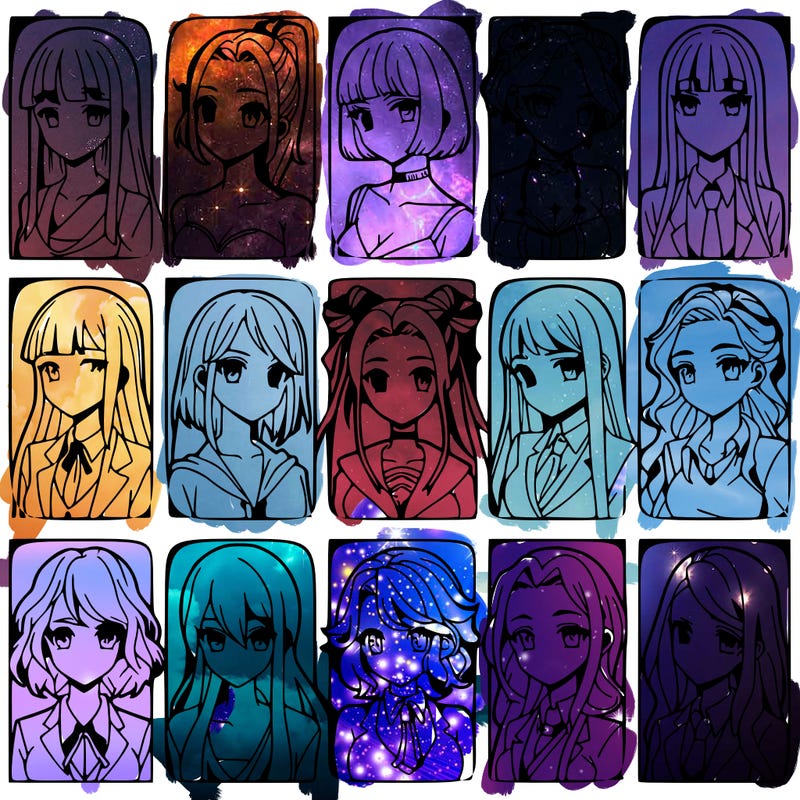 girls that look diffrent anime