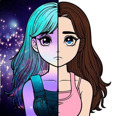 realistic girl split