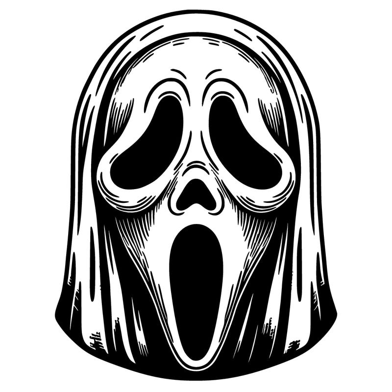 detailed ghostface mask