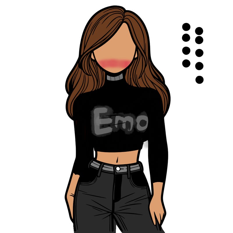 girl with a crop top and jeans