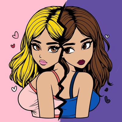 realistic girl split