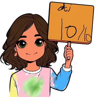 realistic girl holding up a sign