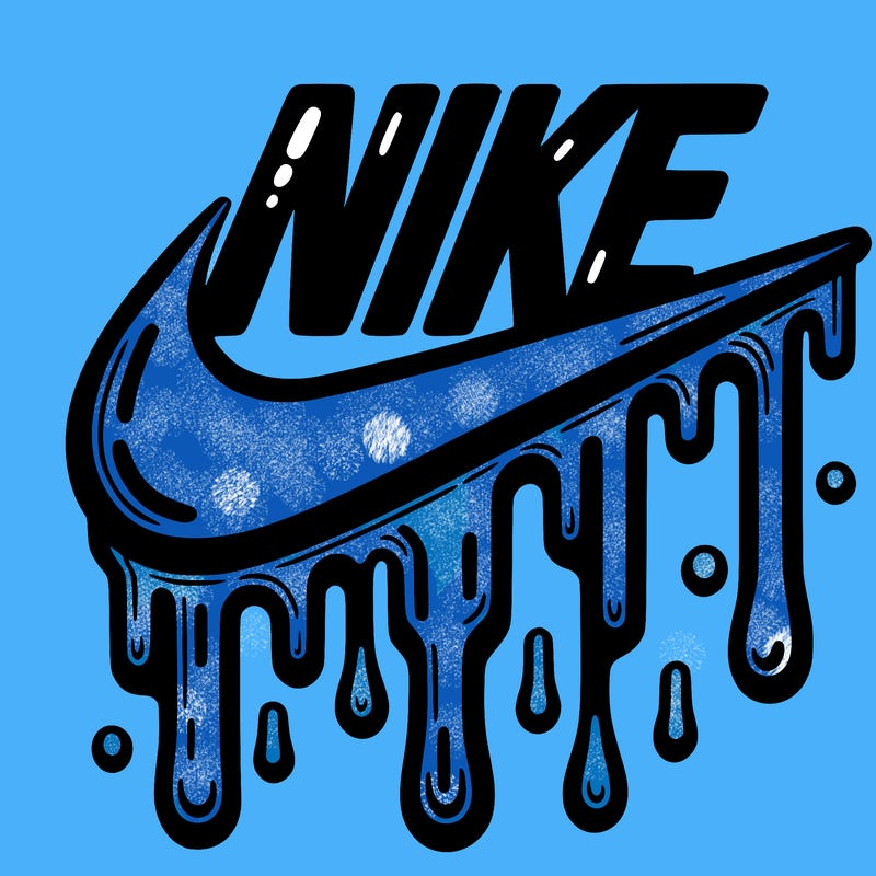 dripping nike logo