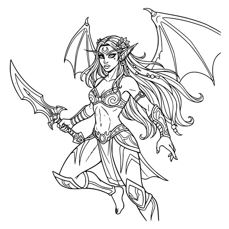 a female night elf from world of warcraft