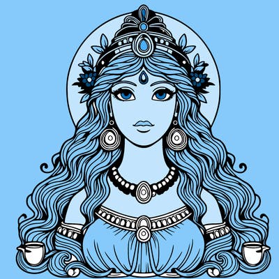 realistic godess of water