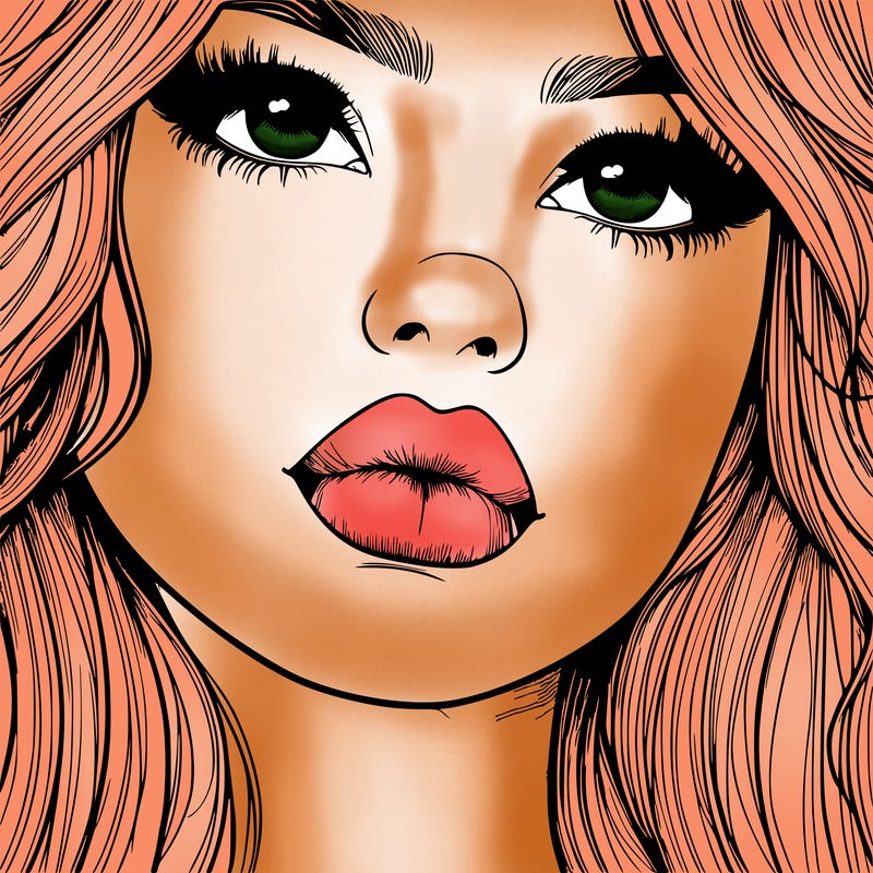 really realistic girl with lips