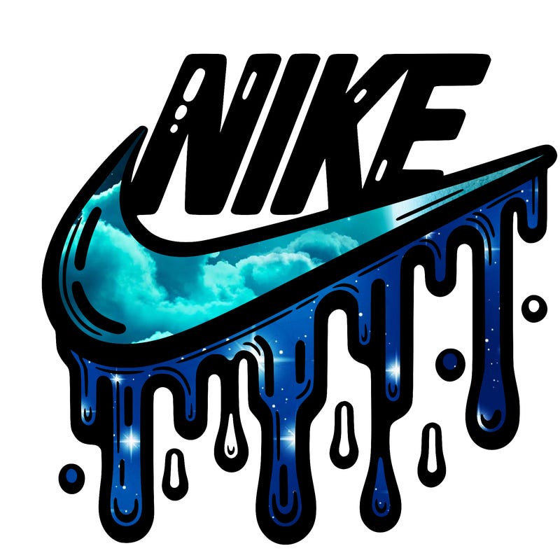 dripping nike logo