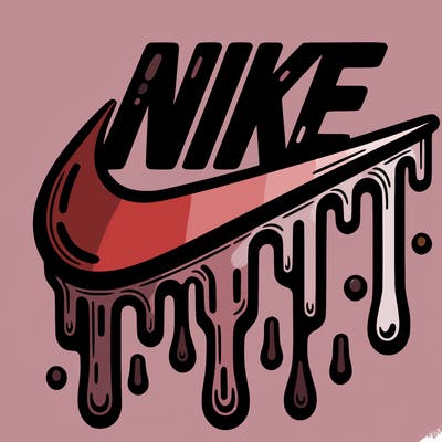 dripping nike logo