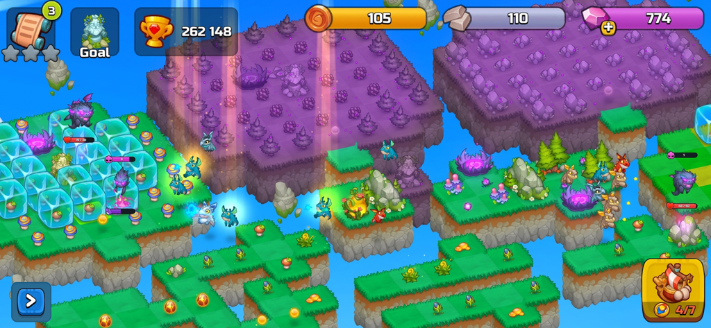 World Above gameplay featuring dragons on floating islands