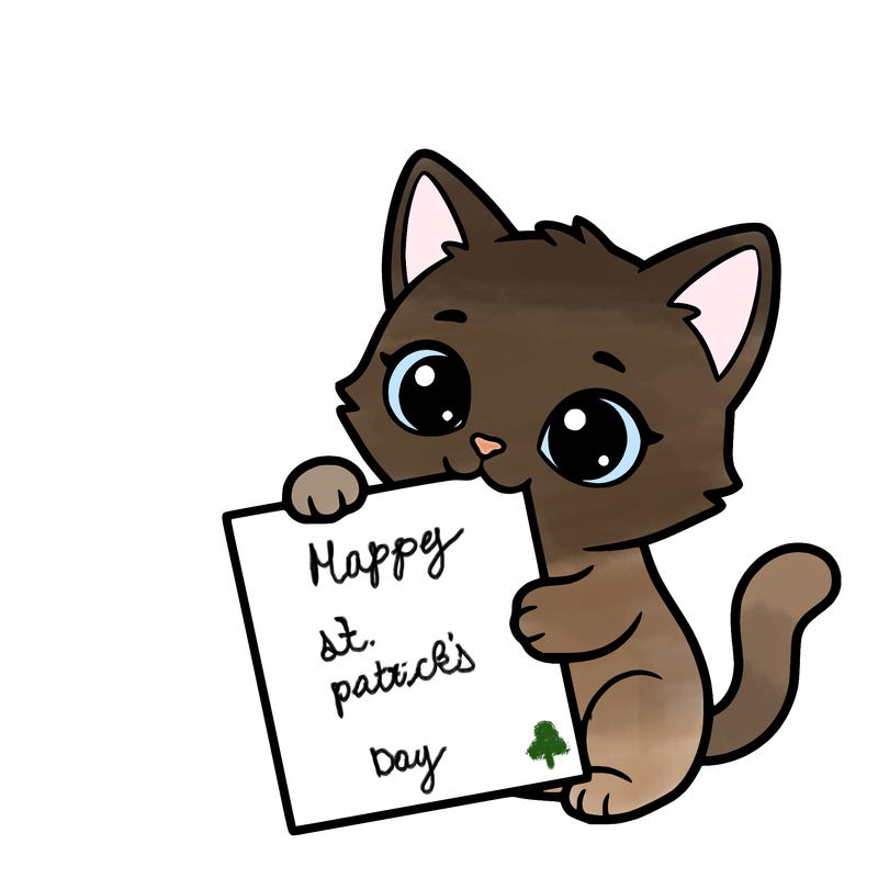 a small cat with a blank sheet of paper in its hand. the cat is sooooooo cute!