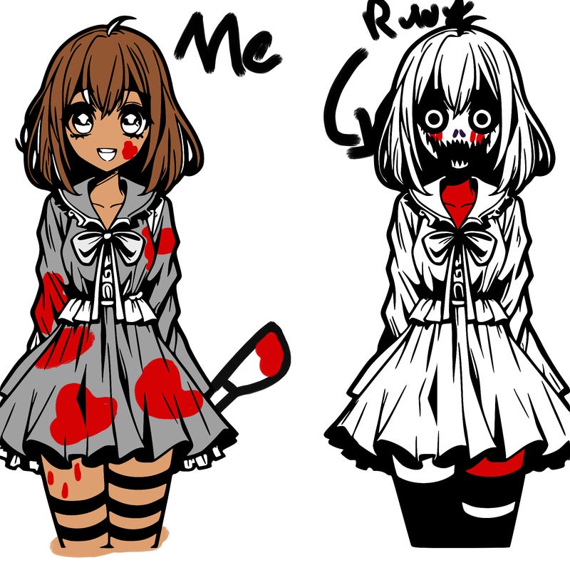 scary anime girl