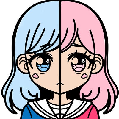 a split of a girl