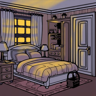 realistic bedroom