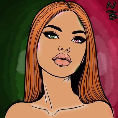 realistic woman with full lips