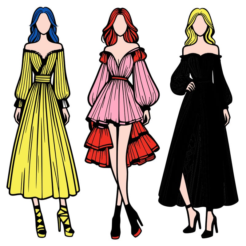 fashion models dresses