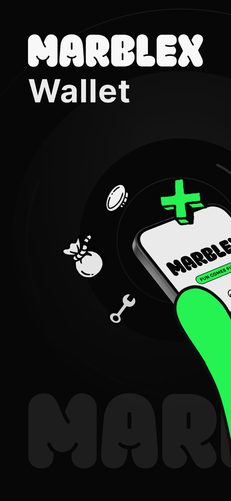 MARBLEX Wallet - MARBLEX Wallet app interface showing gaming icons and digital assets