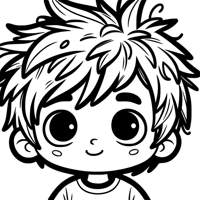 boy with messy hair