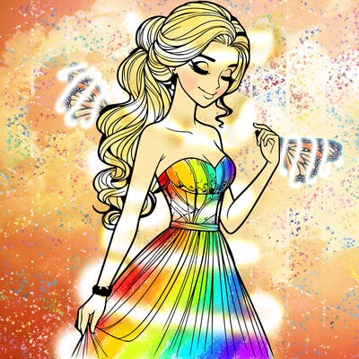 a realistic woman wearing an elegant dress