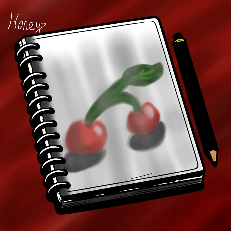 realistic blank sketch pad