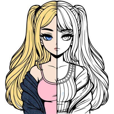 realistic girl split