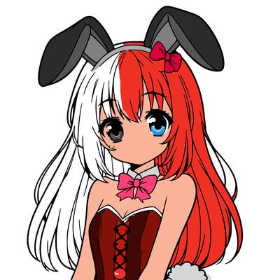 anime girl in bunny costume