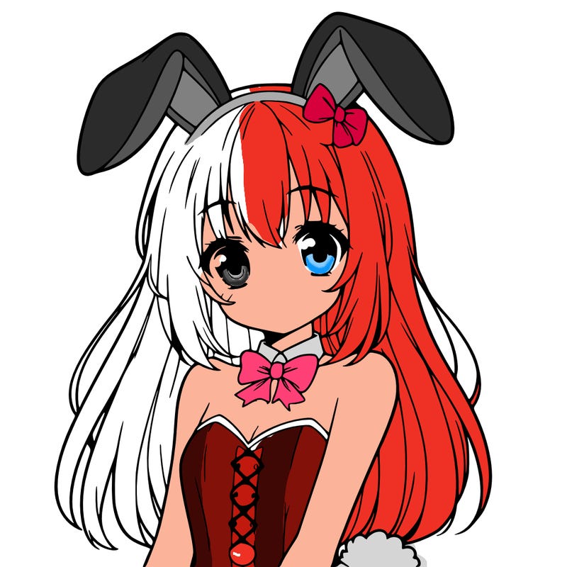 anime girl in bunny costume