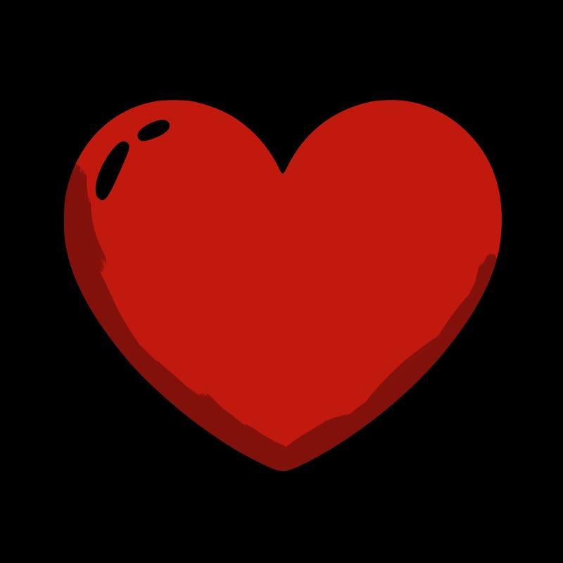 a blank heart