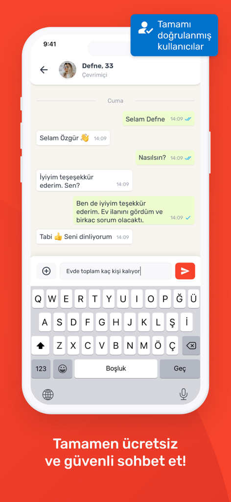 Roombadi - Find a Roommate! - Secure in-app chat interface with verified users on Roombadi