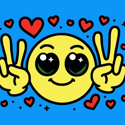 love and peace emoji