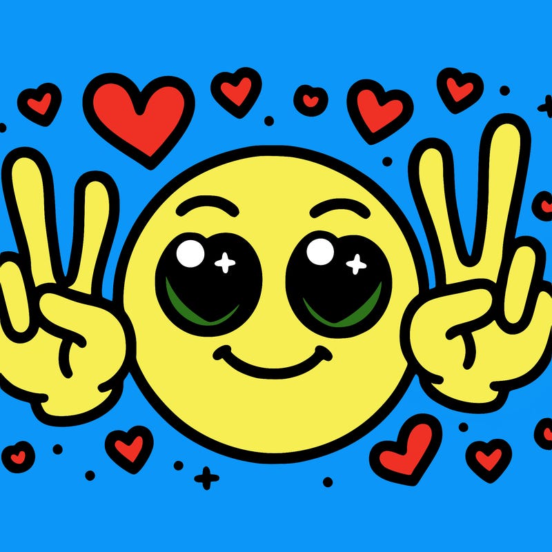 love and peace emoji
