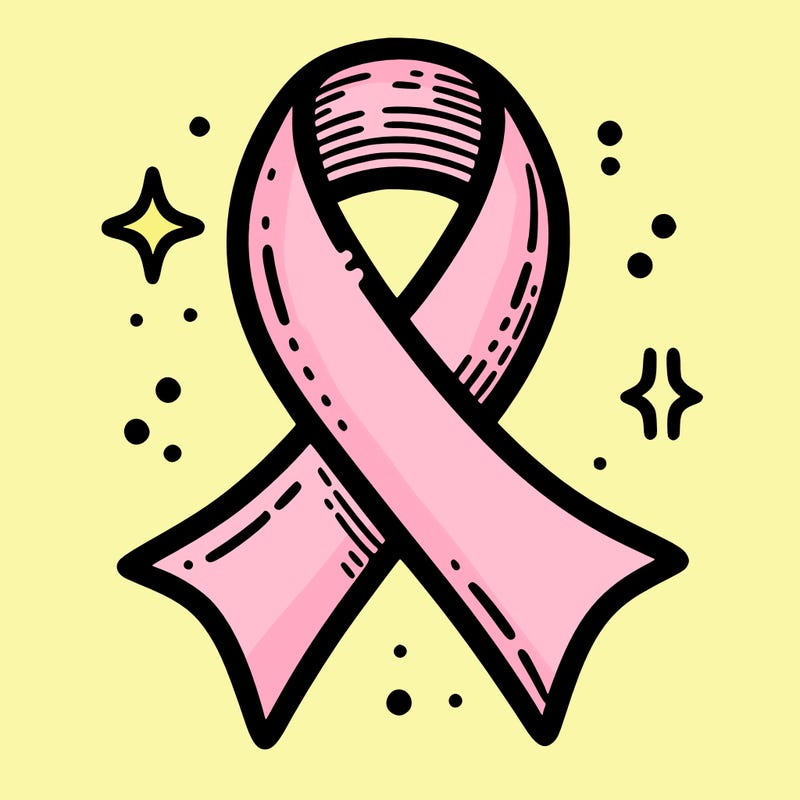 ribbon symbol of national breast cancer awareness month