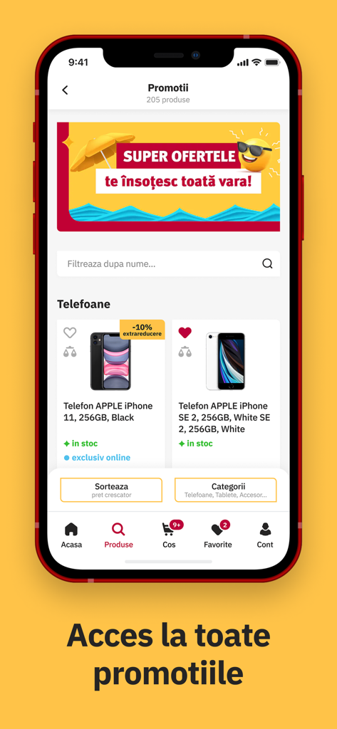 Altex - Altex mobile app promotions page showing iPhone deals and seasonal offers