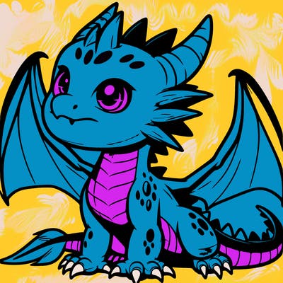 fierce baby night dragon