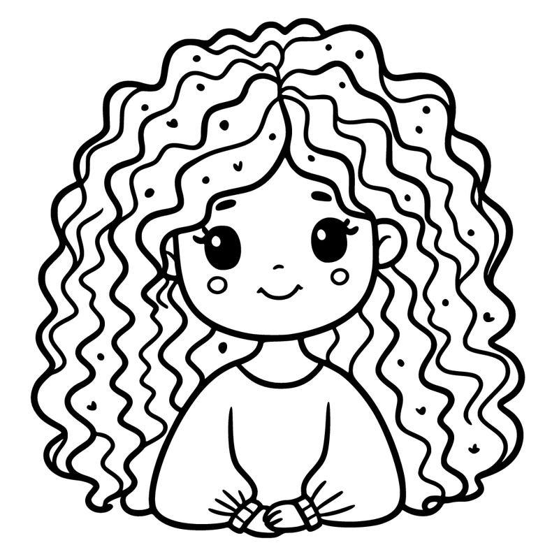 curly hair girl