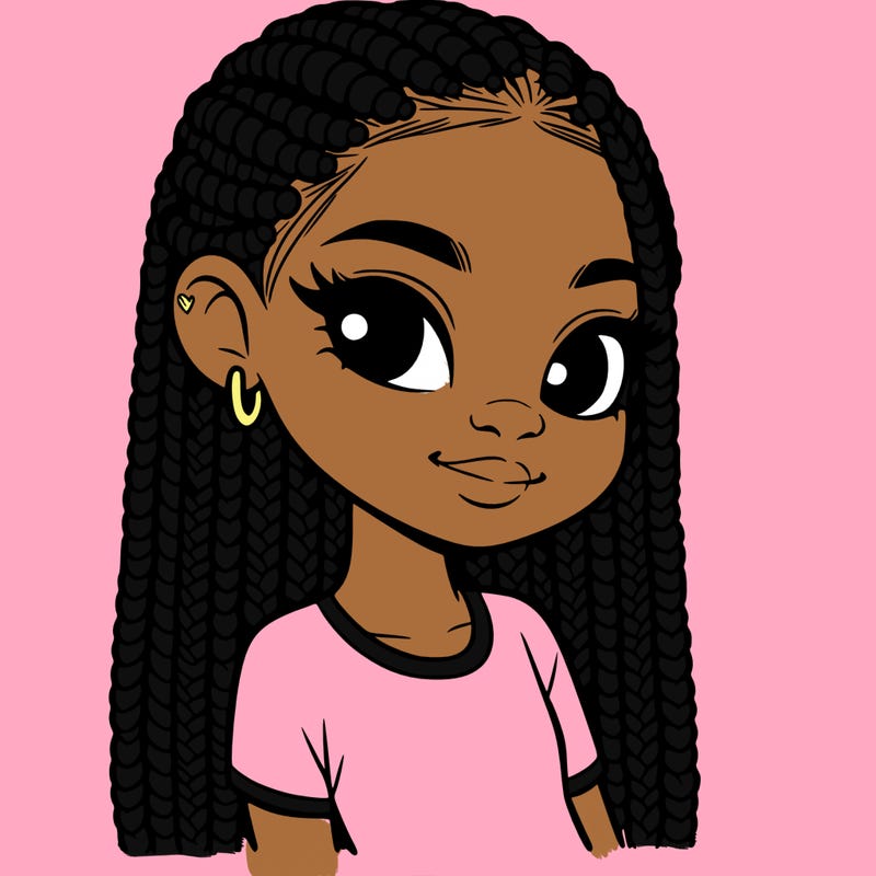 girl with box braids