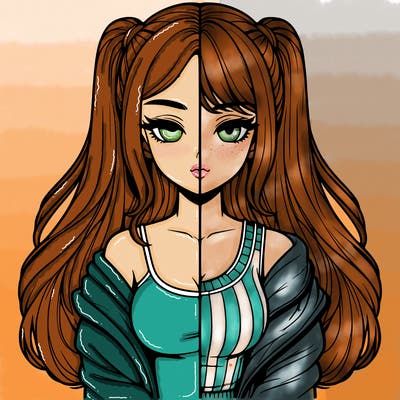 realistic girl split