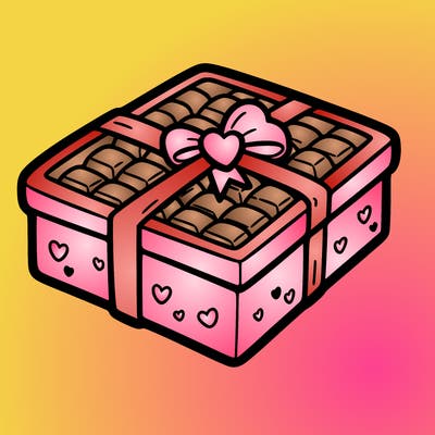 a box of chocolate for valentines day