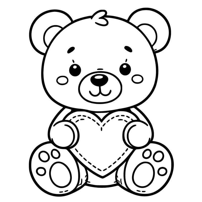 teddy bear holding a heart