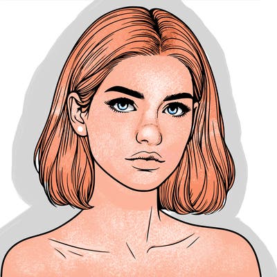 realistic portrait of woman