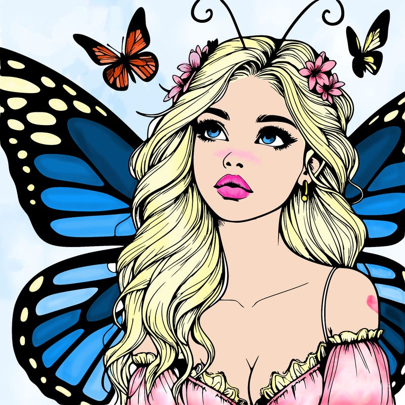 butterfly fairy realistic girl