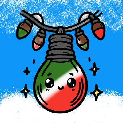 small bulb of a garland