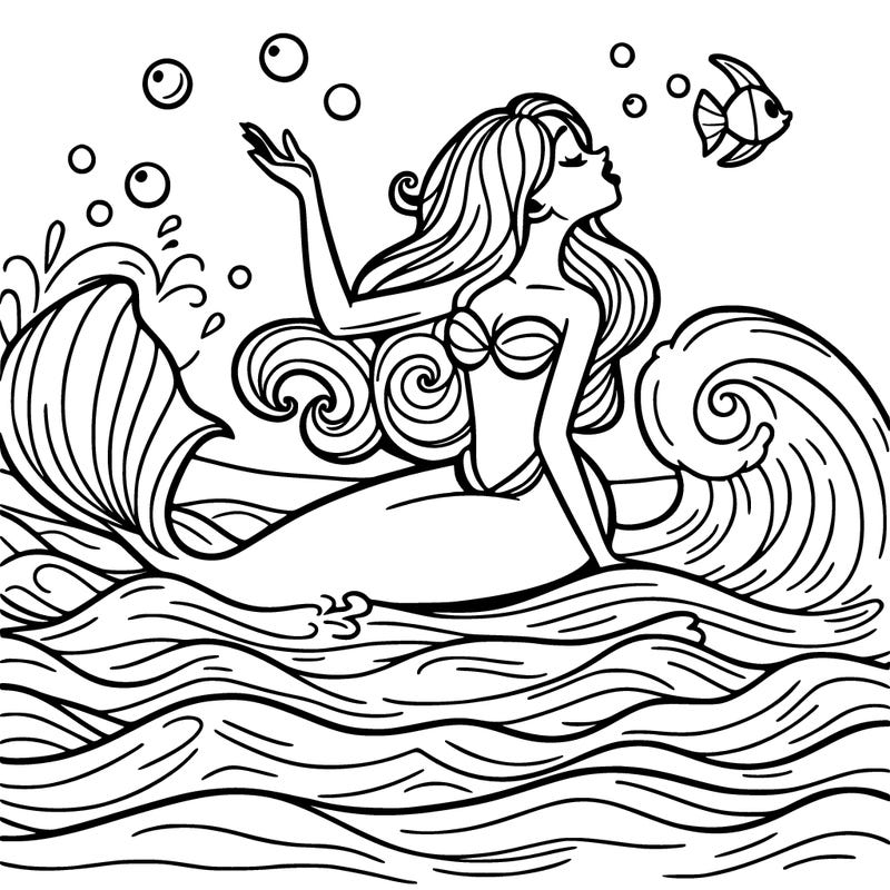 siren in the ocean