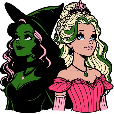 'elphaba and glinda (realistic)