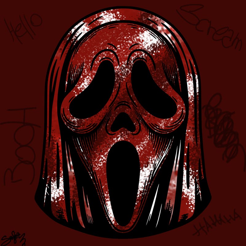 detailed ghostface mask