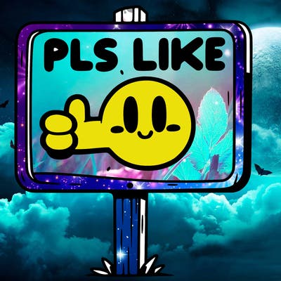 a sign with pls like on it