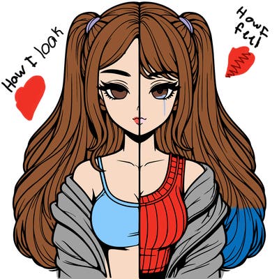 realistic girl split